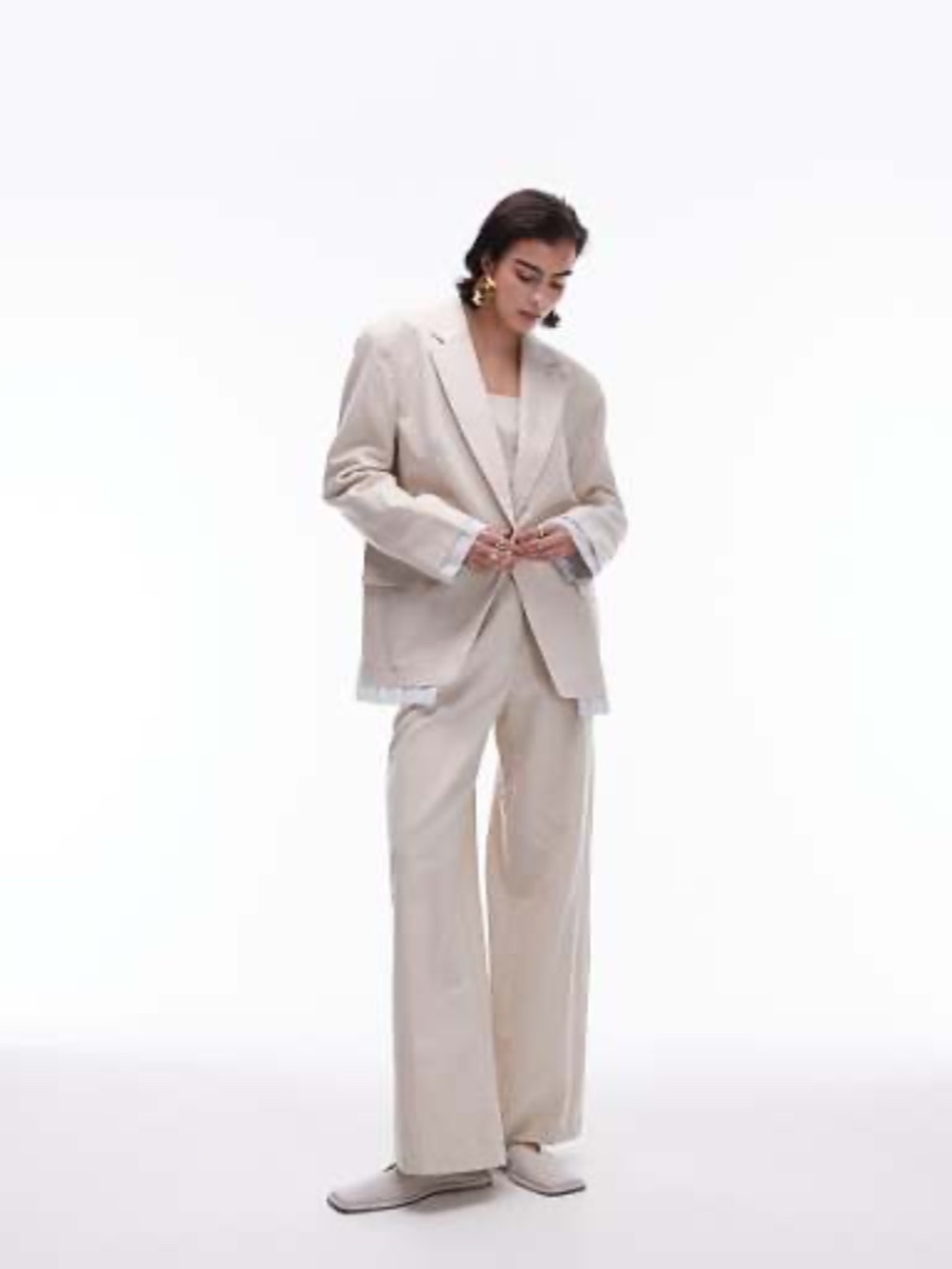 BNWT Topshop Three Piece Linen Suit